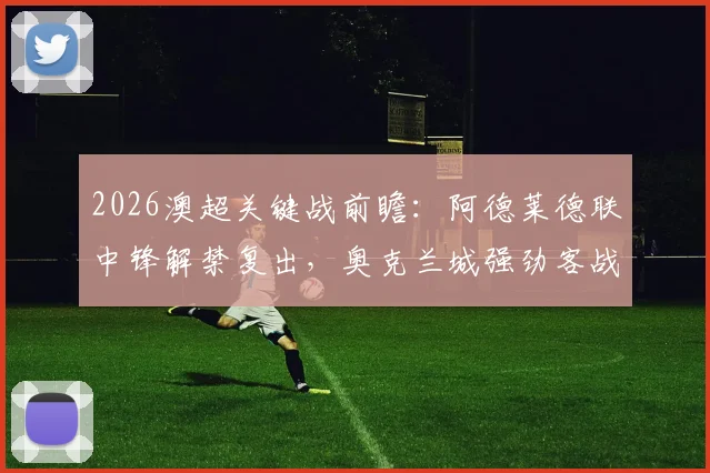 2026澳超关键战前瞻：阿德莱德联中锋解禁复出，奥克兰城强劲客战力如何应对？